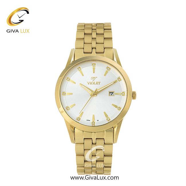 ساعت مچی اورجینال زنانه ویولت VIOLET طلایی | طلایی| نقره ای| کد رفرنس 0577/2